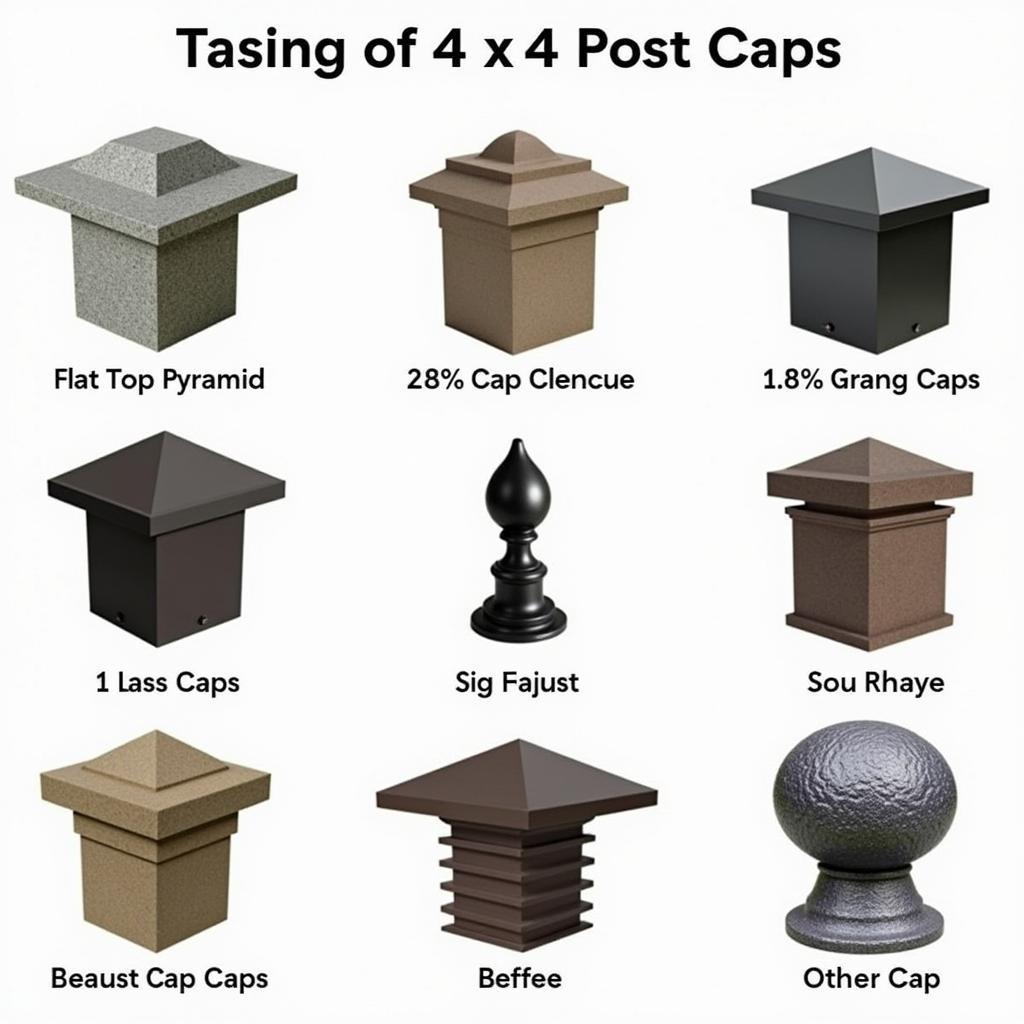 Different Styles of 4x4 Post Caps