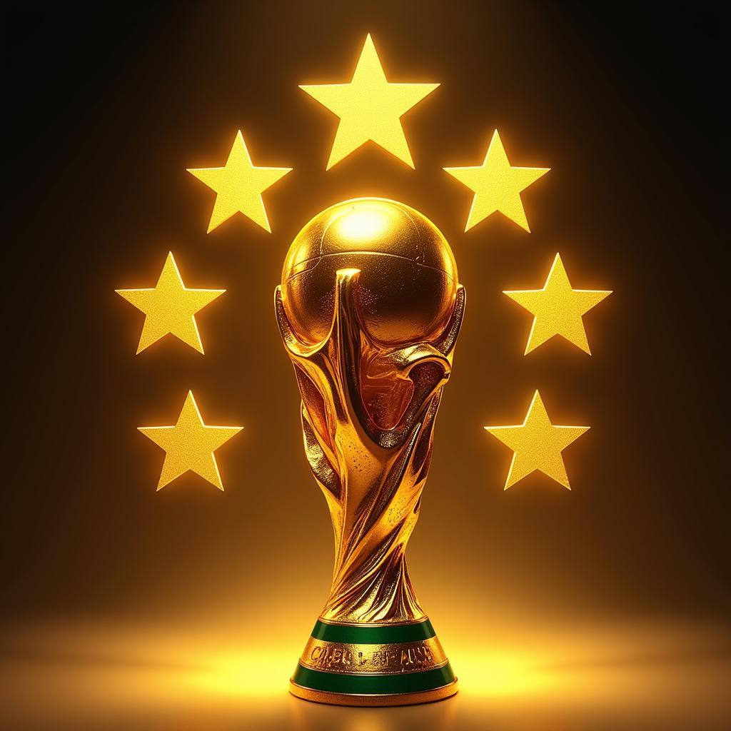 World Cup Trophy with 5 Stars