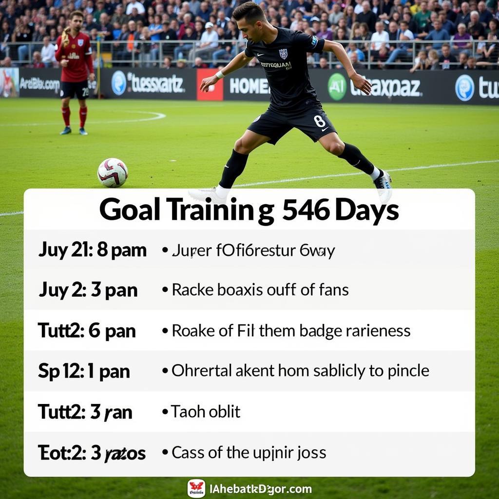 Football Training Schedule for 546 Days