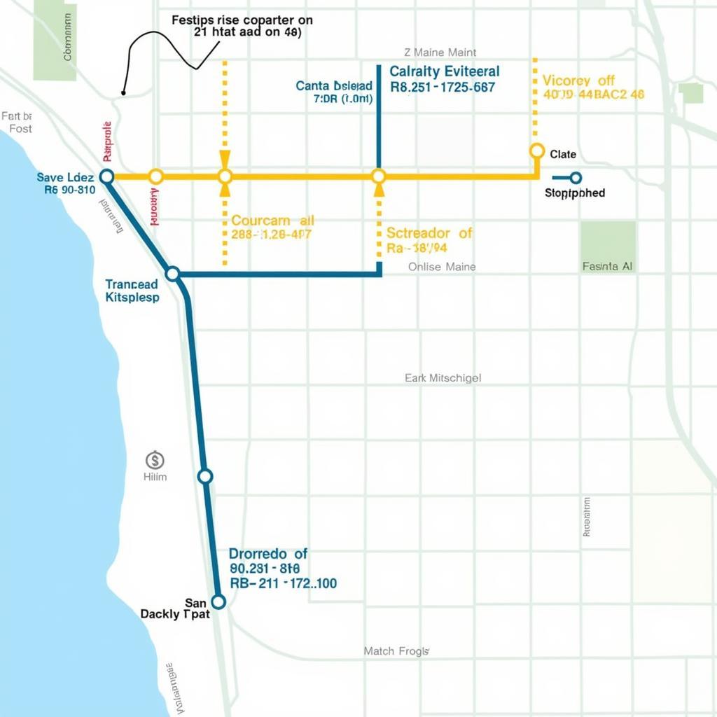 580 Bus Route Map in San Rafael, California