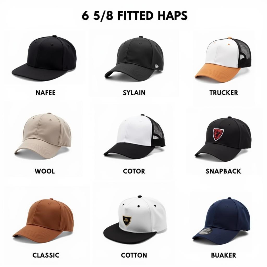 Different Styles of 6 5 8 Fitted Hats