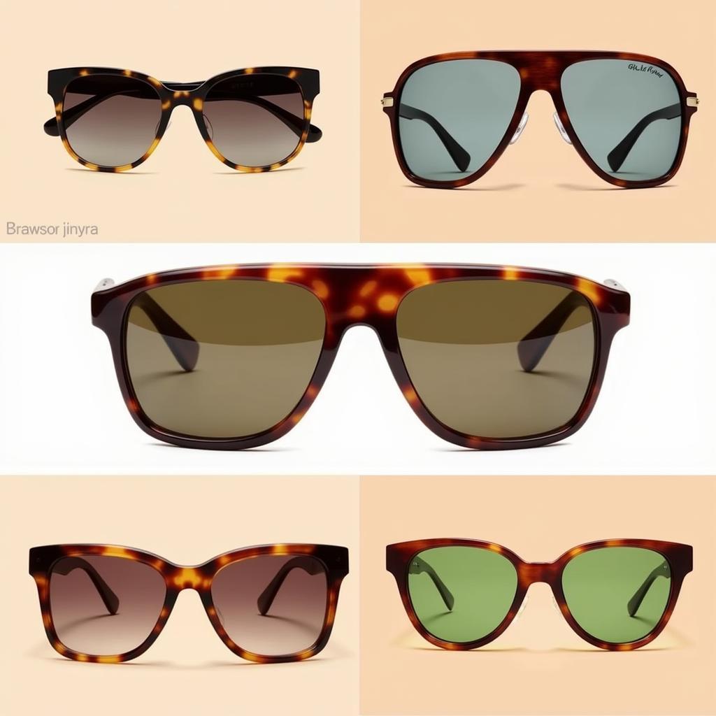 Different Styles of 70s Big Sunglasses: Aviator, Square, and Round