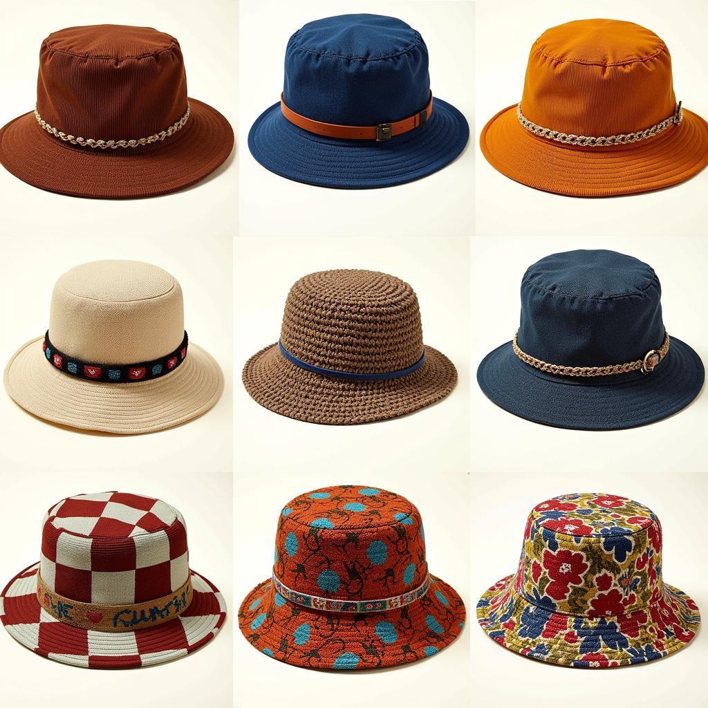 Different Materials and Patterns of 70s Bucket Hats