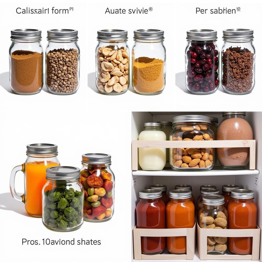 8 oz Square Mason Jars for Food Storage