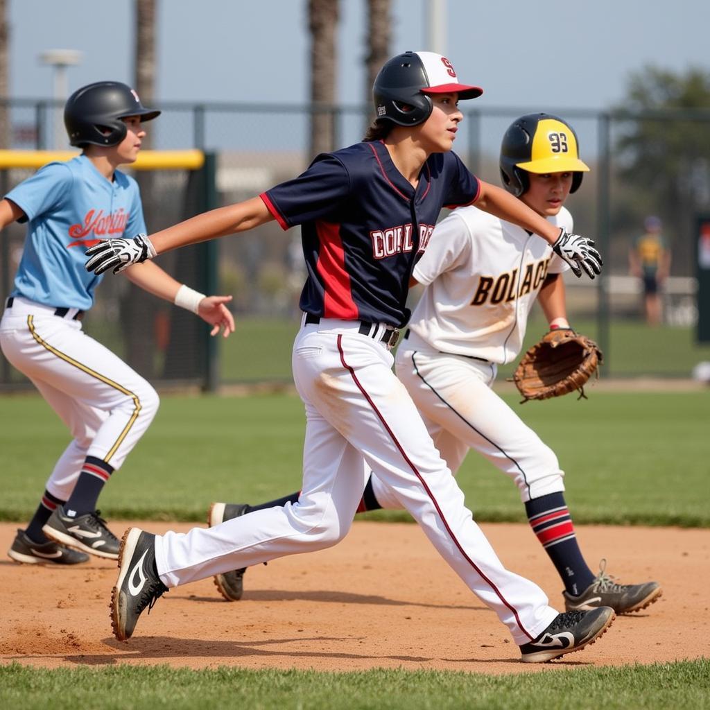 AAU Baseball Game Action in San Clemente