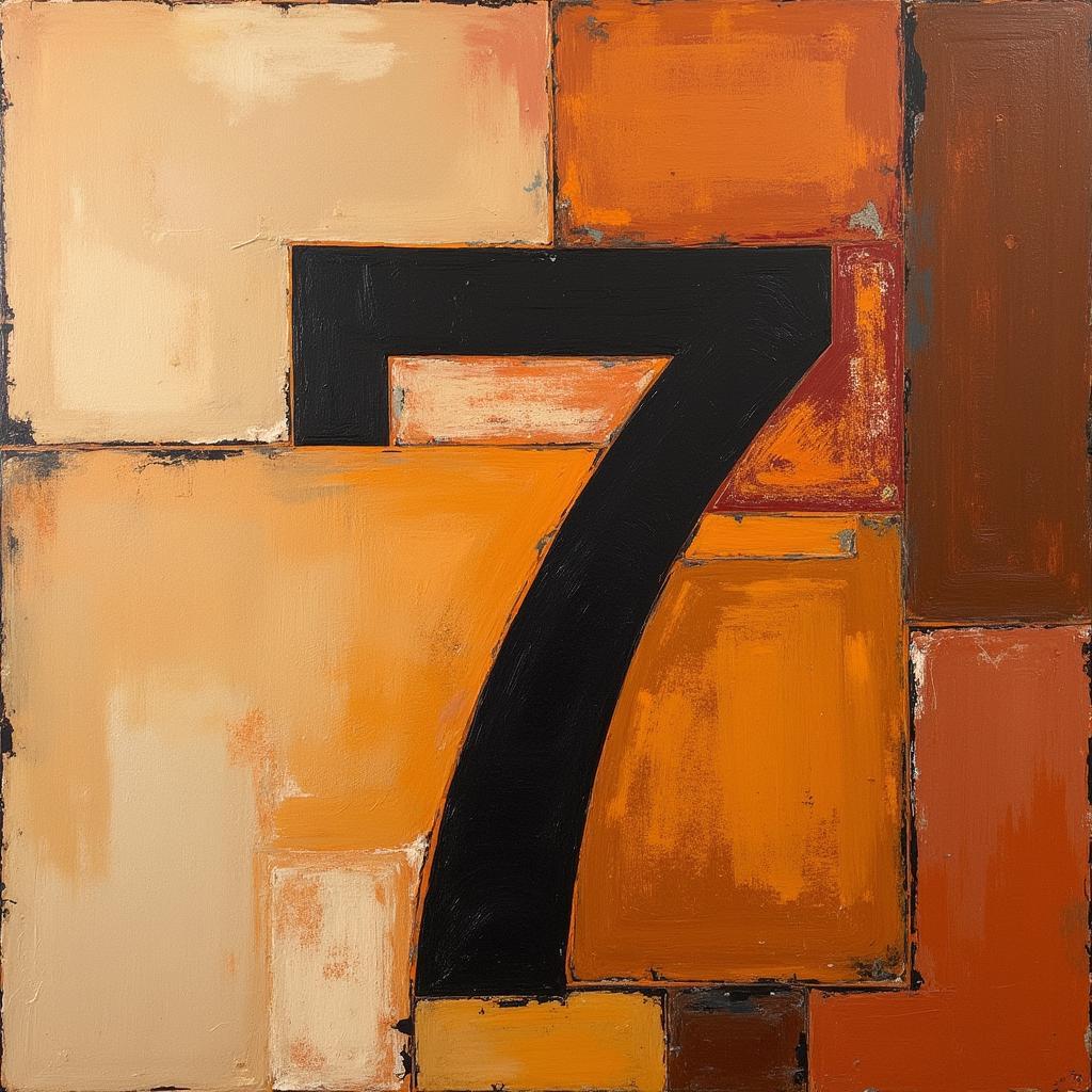 Abstract Art Representing Brown Seven