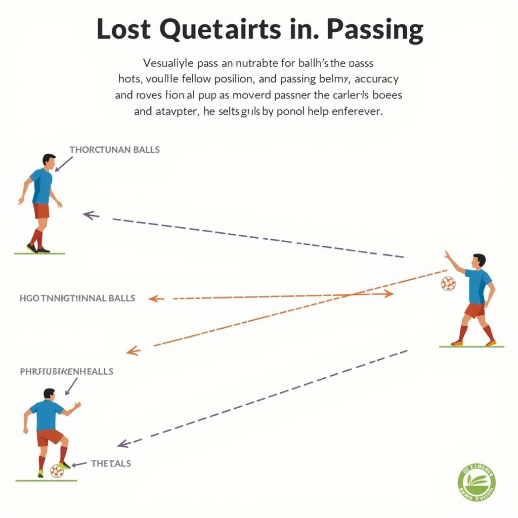 Illustrating accurate passing techniques in football