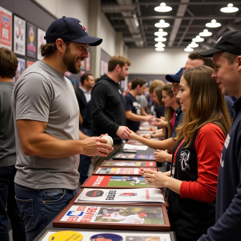 Adam Dunn Signing Autographs at a Convention