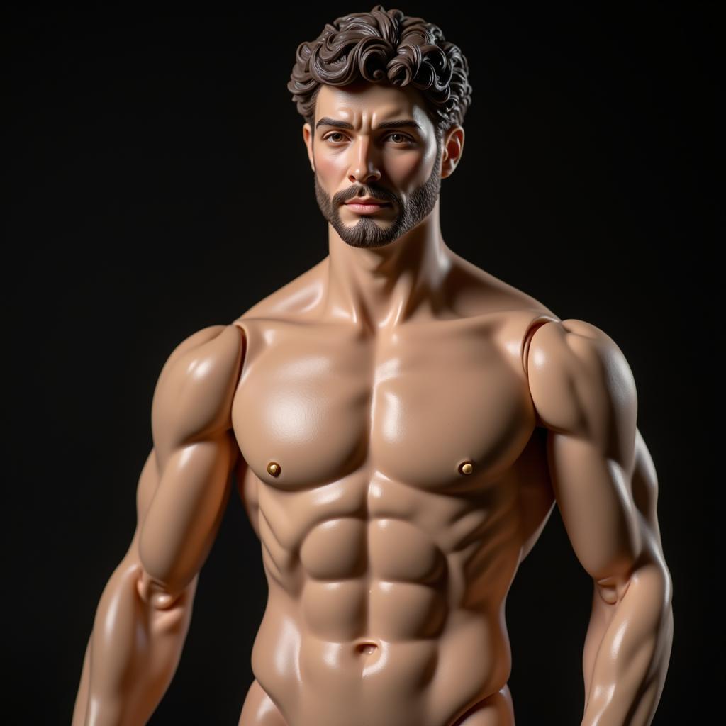 Adonis doll showcasing its aesthetic appeal with chiseled features and muscular physique