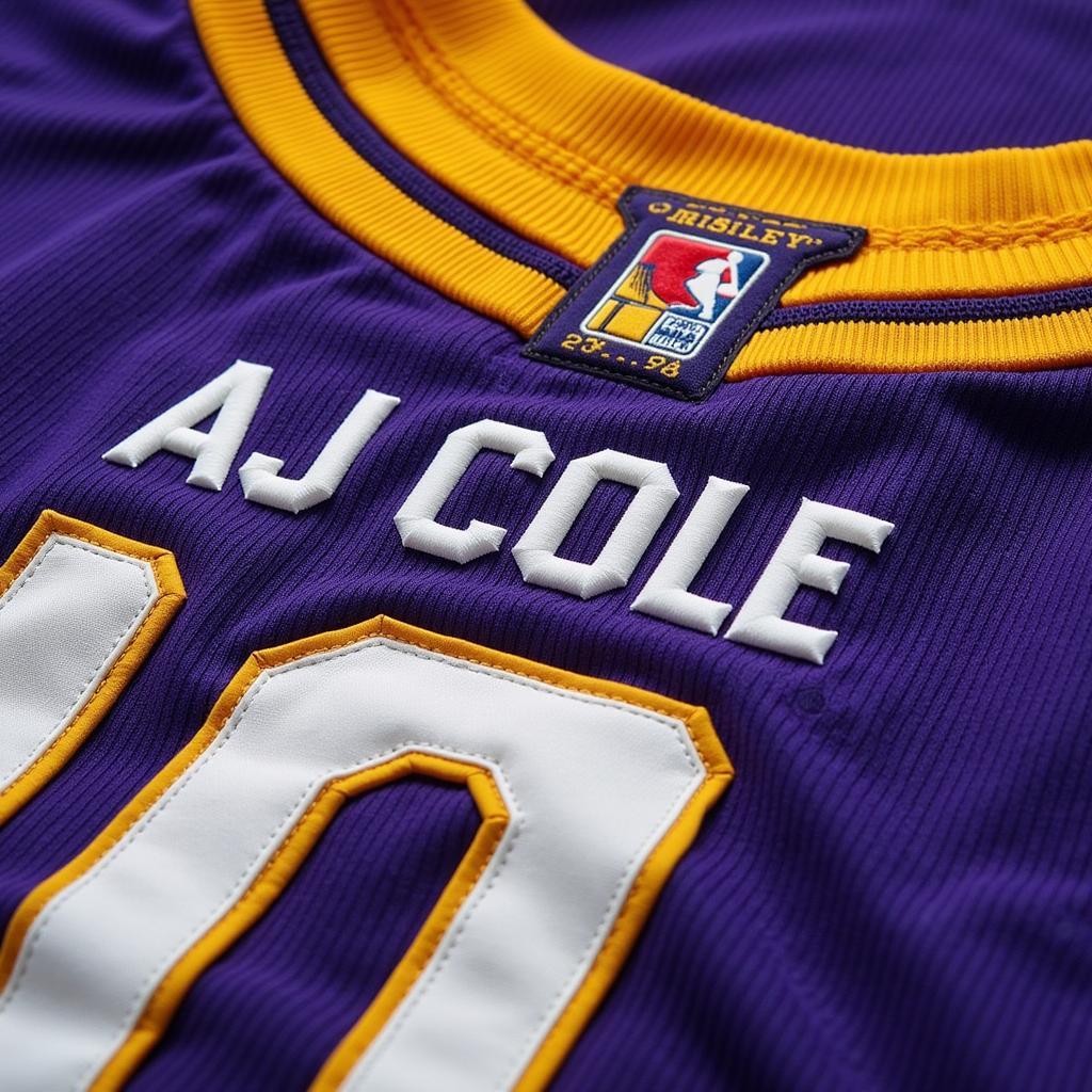 Close-up of the Aj Cole Jersey Design