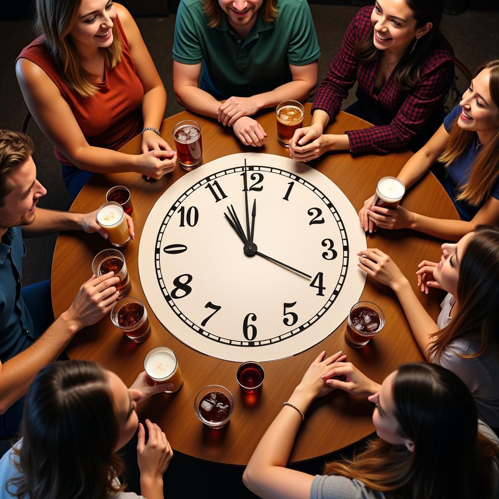 Alcohol Clock Game Setup