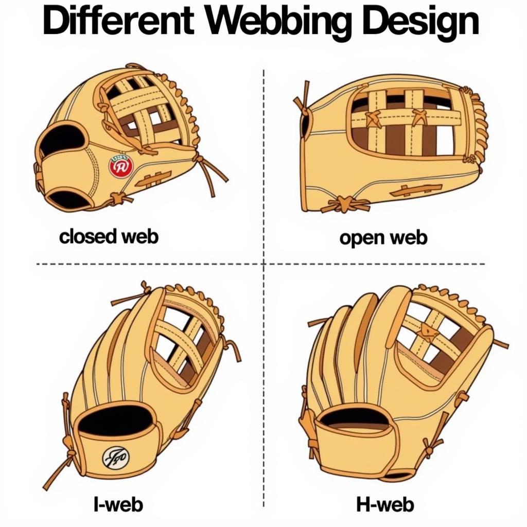 All Star Baseball Glove Webbing Designs