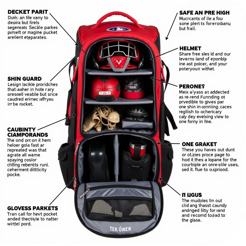 All Star Catcher's Bag with Multiple Compartments