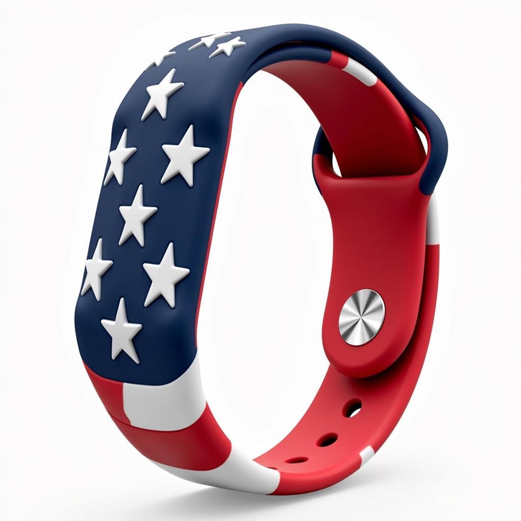 Silicone American Flag Apple Watch Band