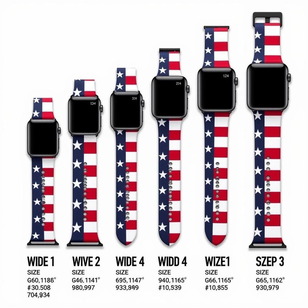 American Flag Apple Watch Band Sizes