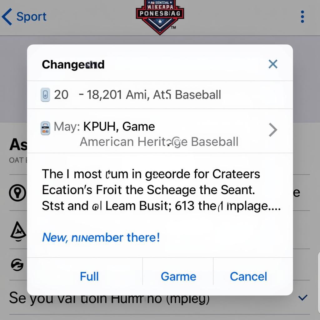 American Heritage Baseball Schedule Changes