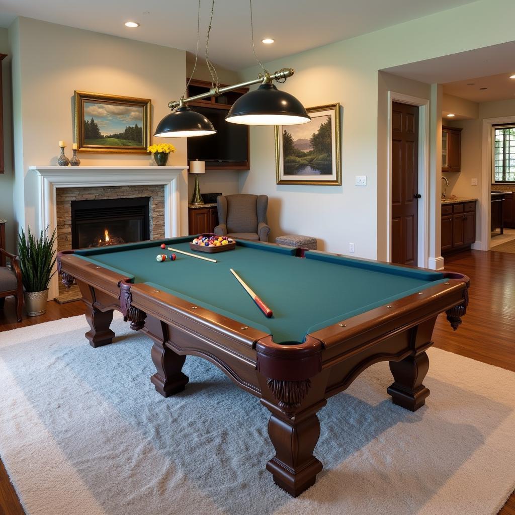 American Heritage Pool Table in a Game Room Setting