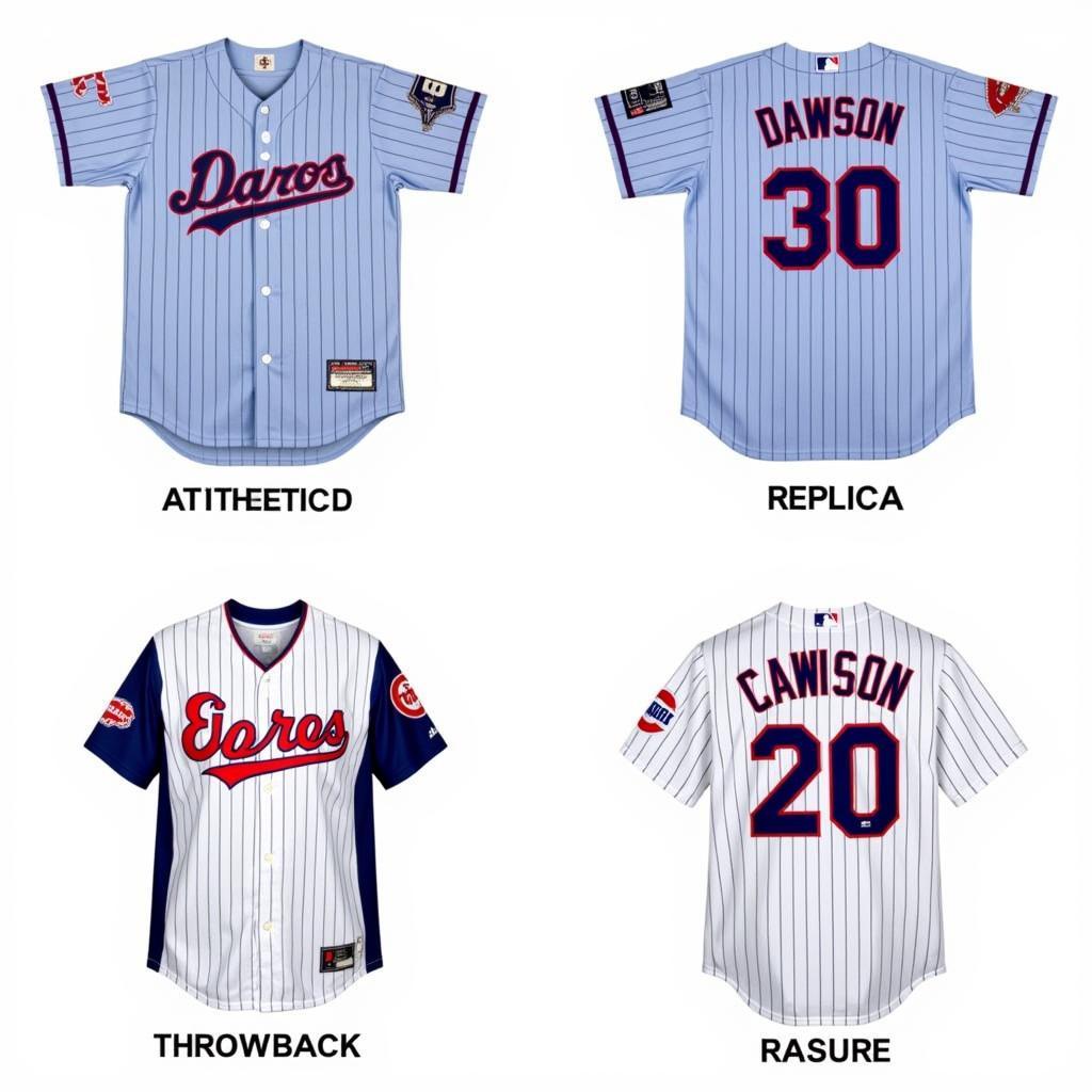 Andre Dawson Jersey Types - Authentic, Replica, Throwback, Custom