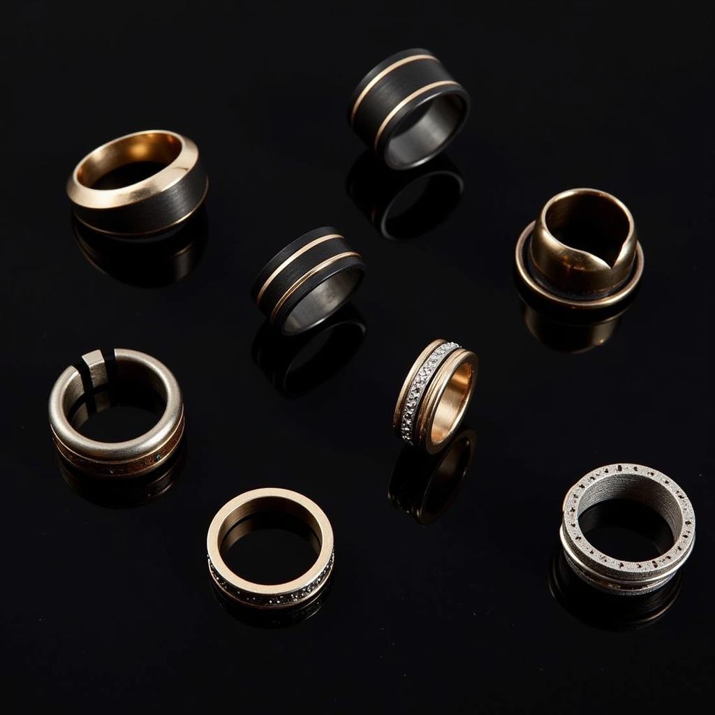 Different styles of anxiety rings for men