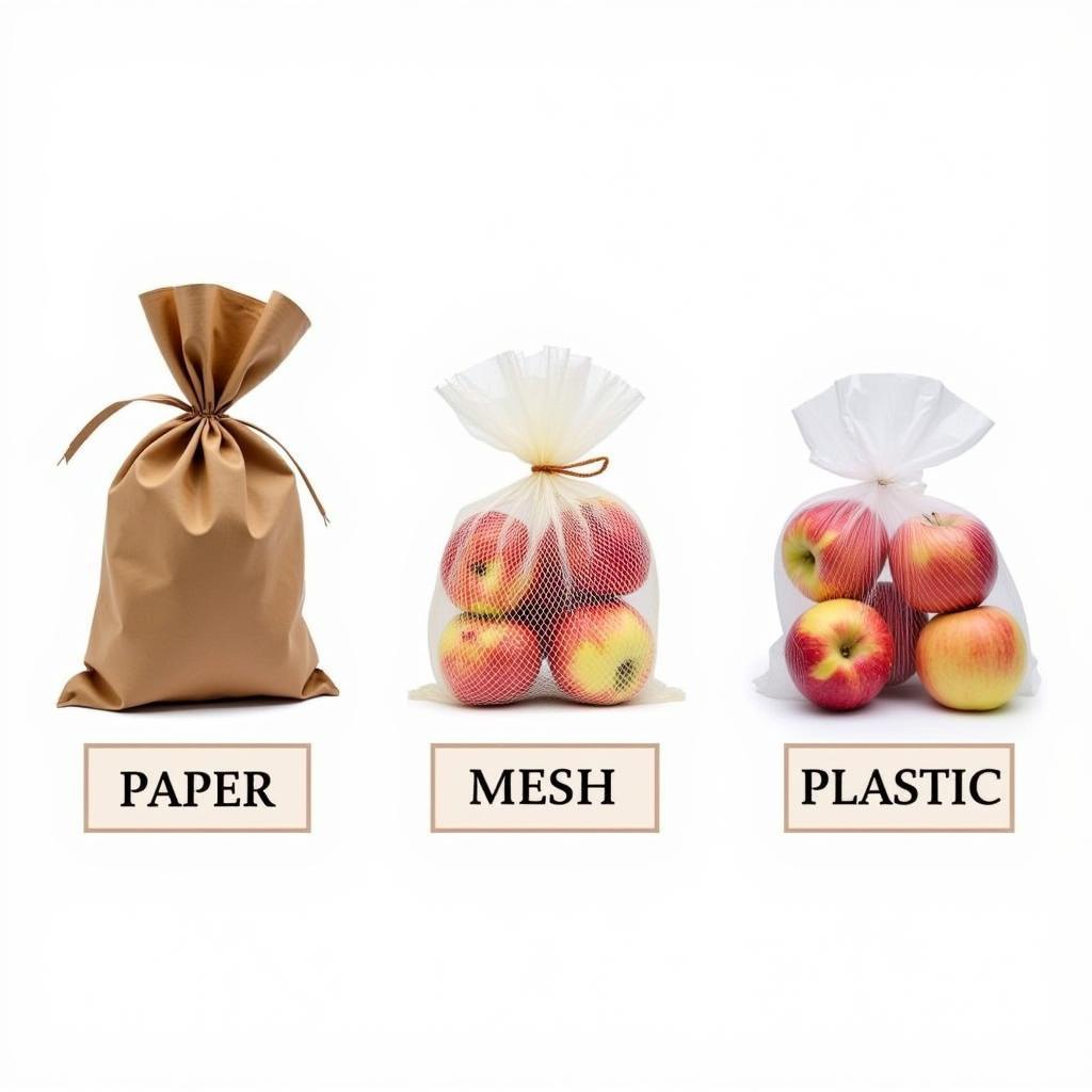 Different Types of Apple Bags - Paper, Mesh, and Plastic