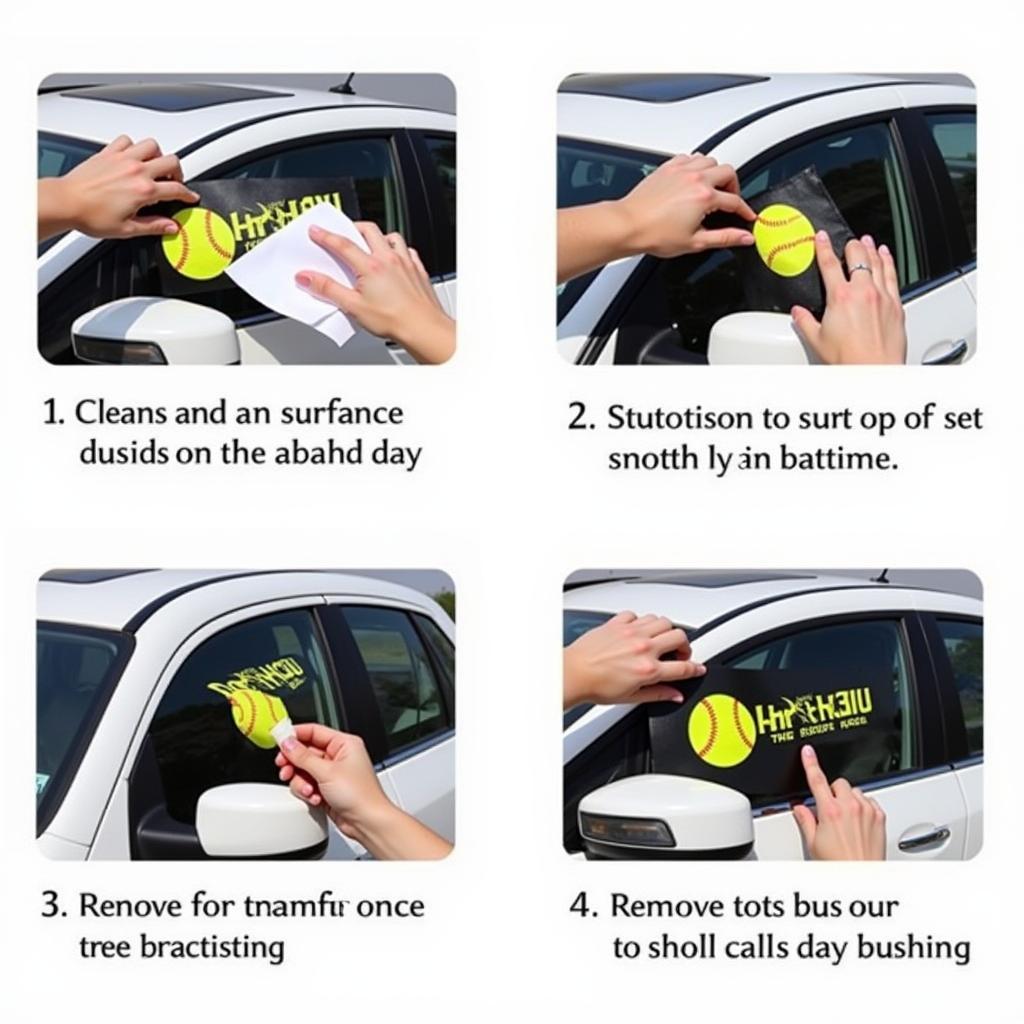 Steps to Applying a Softball Car Decal