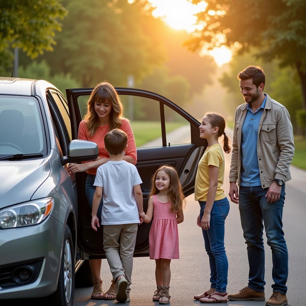 Arrive Alive Plate: Family Arriving Safely at Their Destination