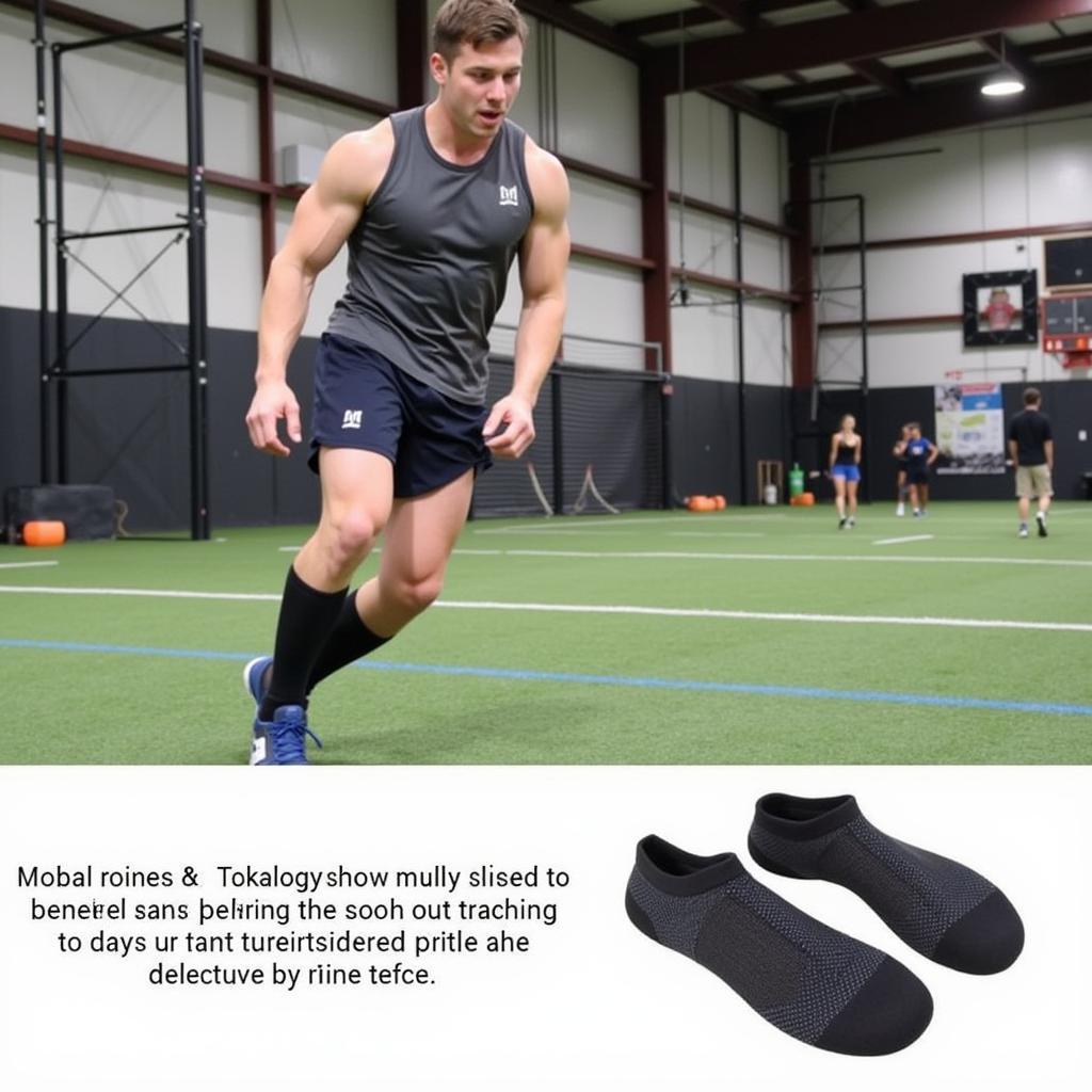 Athlete Wearing Wally Free Sox During Training