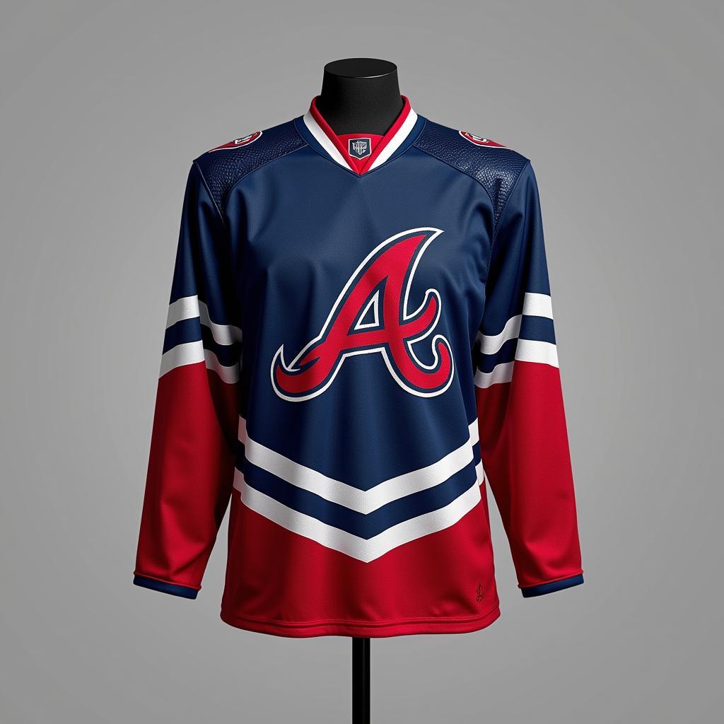 Custom Atlanta Braves Hockey Jersey Design