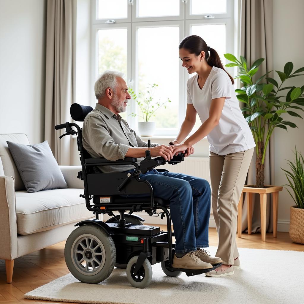 Attendant Controlled Electric Wheelchair Elderly Care