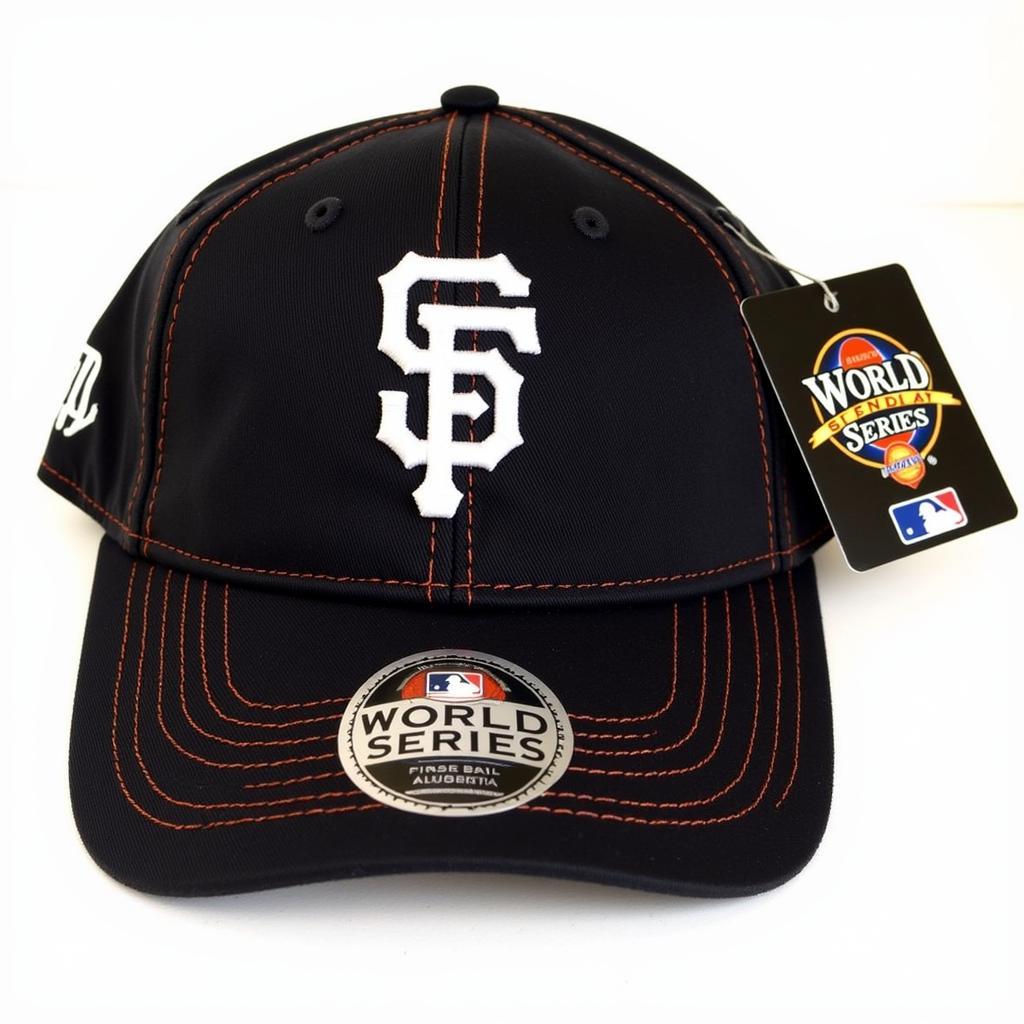 Authentic 2012 San Francisco Giants World Series hat with official tags and logos.