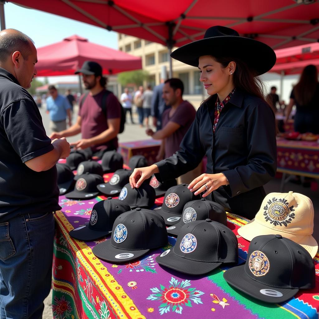 Authentic Black Mexico Baseball Cap