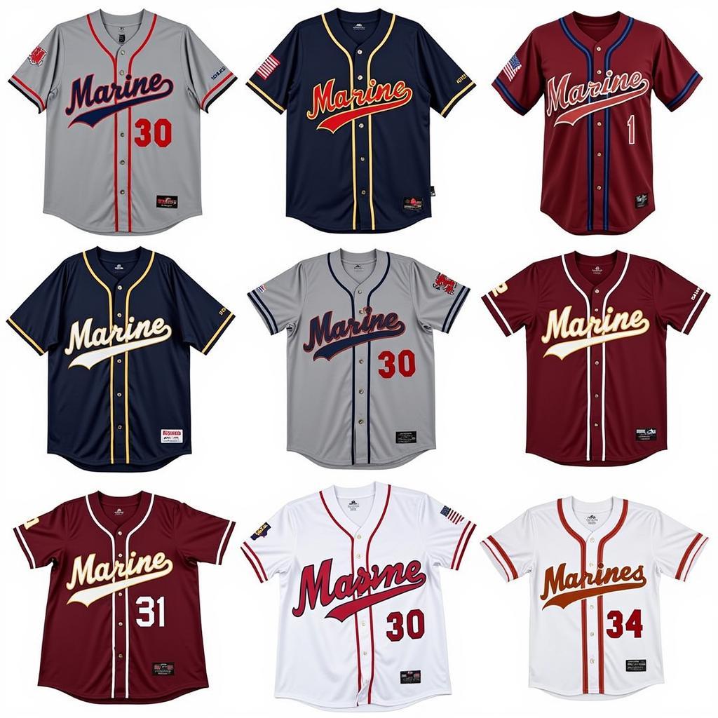 Authentic Marine Corps Baseball Jerseys