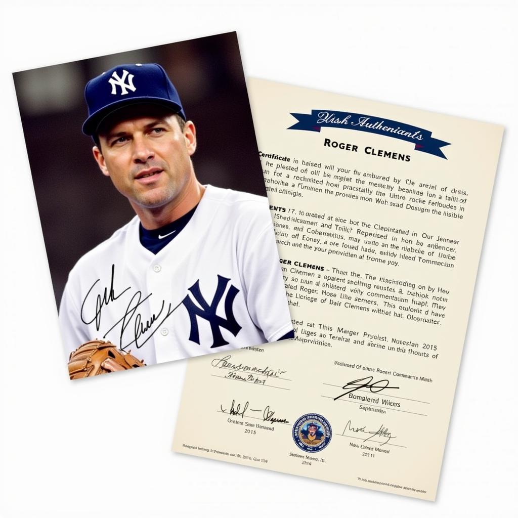 Authentic Roger Clemens Signed Photo with COA