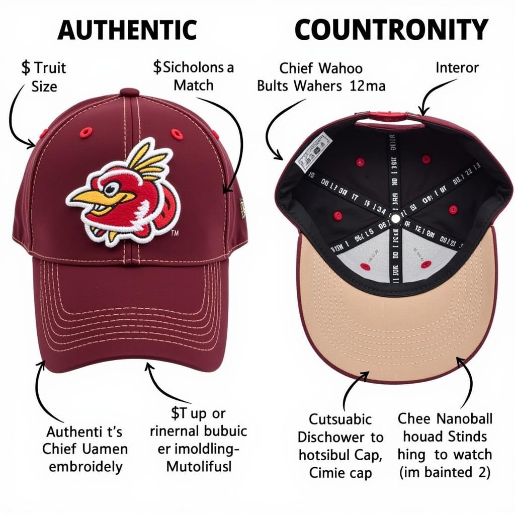 Distinguishing Authentic Chief Wahoo Baseball Caps from Counterfeit Versions