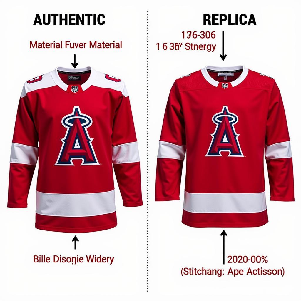 Comparison of Authentic and Replica Angels Hockey Jerseys