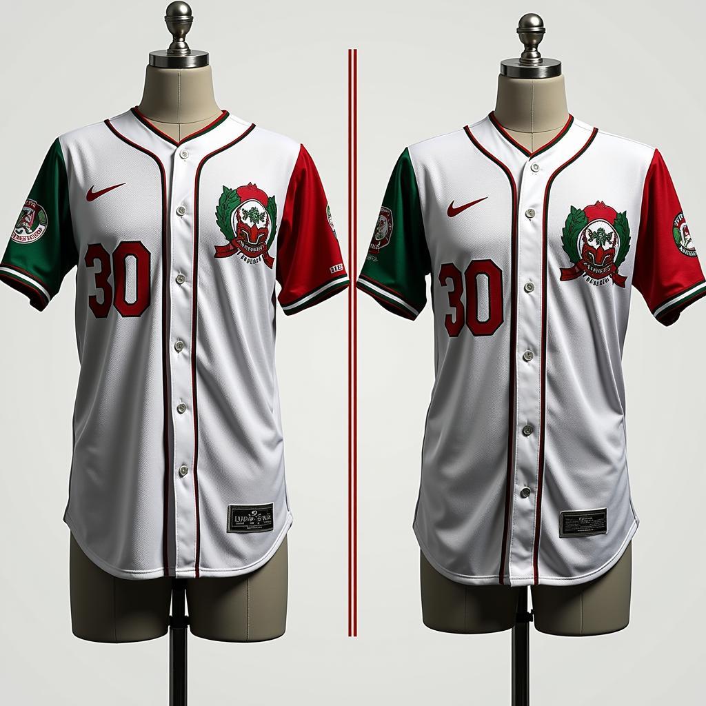 Comparison of Authentic and Replica Mexico Baseball Jerseys