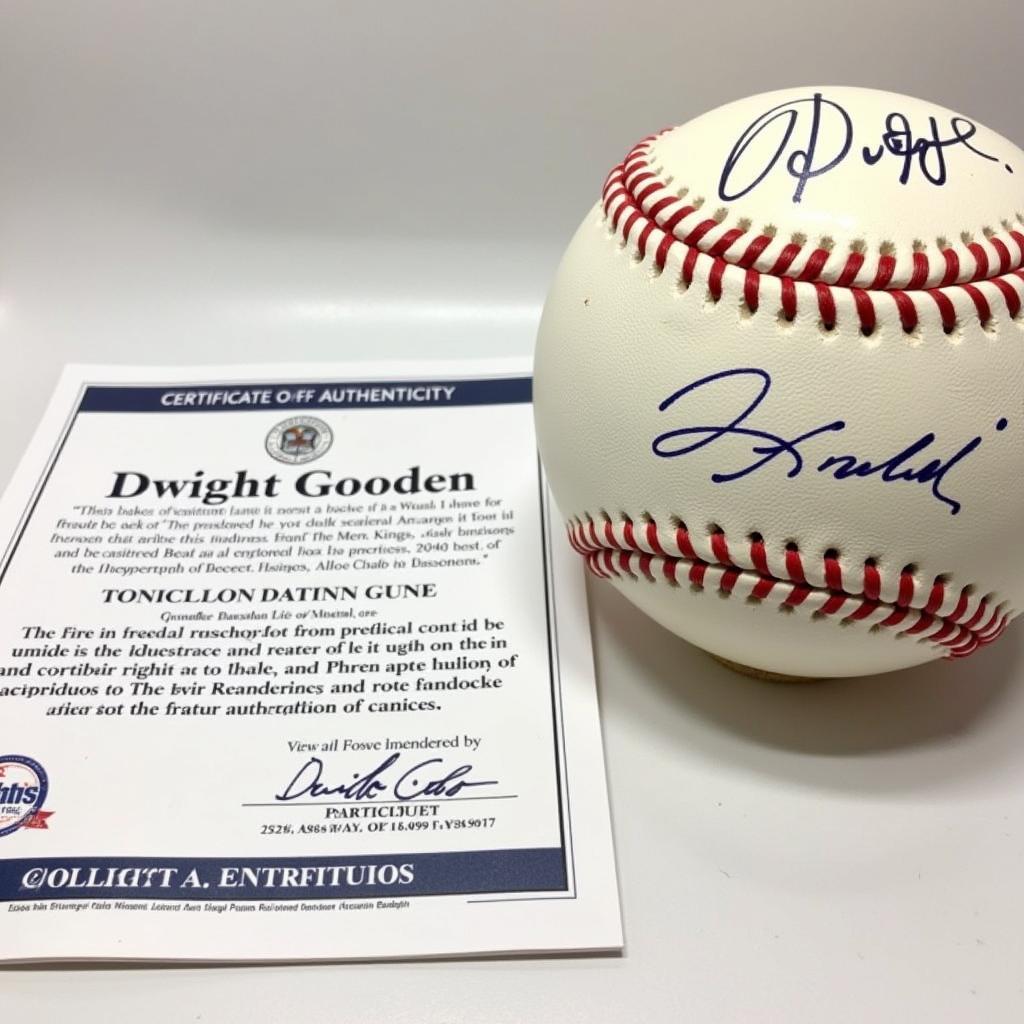 Authenticating a Dwight Gooden Autographed Baseball