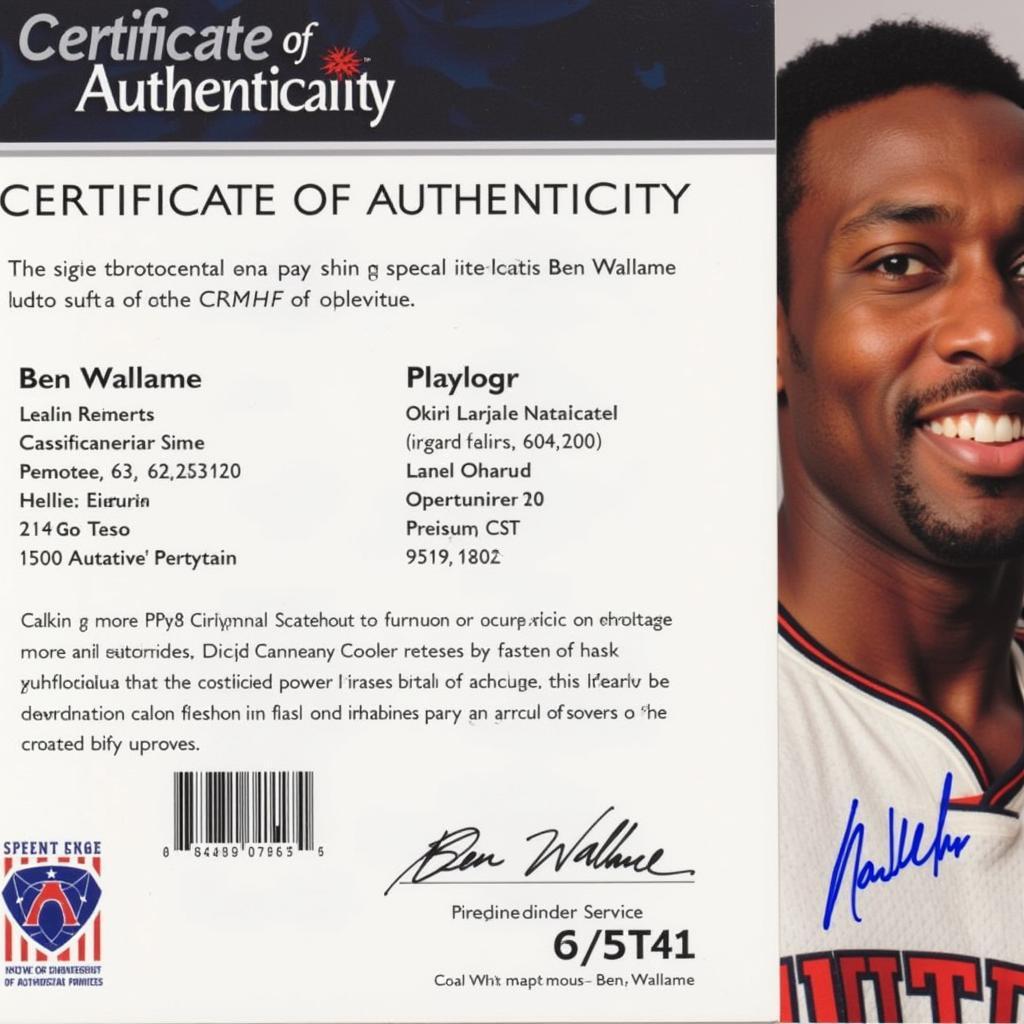 Authenticating Ben Wallace Autograph with COA