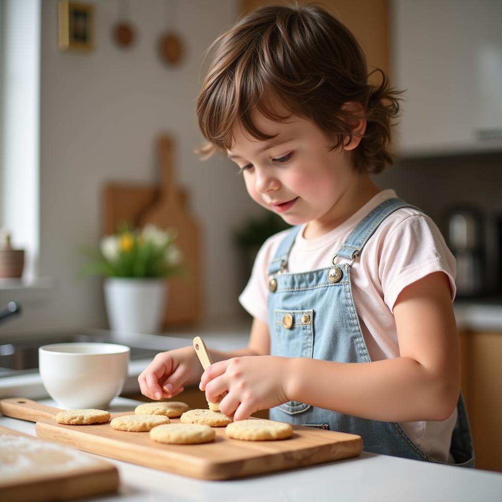 Autistic Child Measuring Ingredients