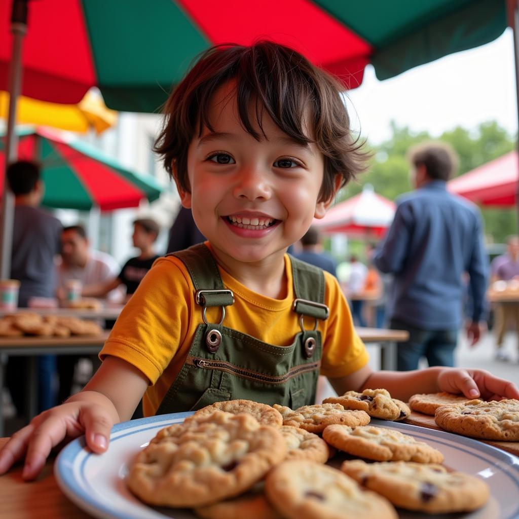 Autistic Entrepreneur Selling Cookies