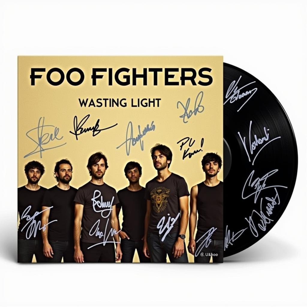 Autographed Foo Fighters Wasting Light Album