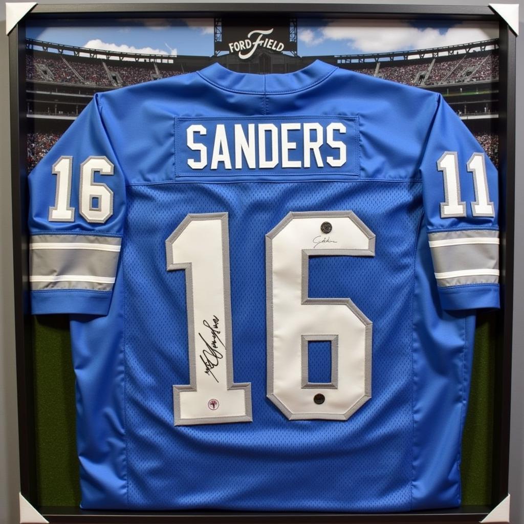 Barry Sanders Autographed Detroit Lions Jersey