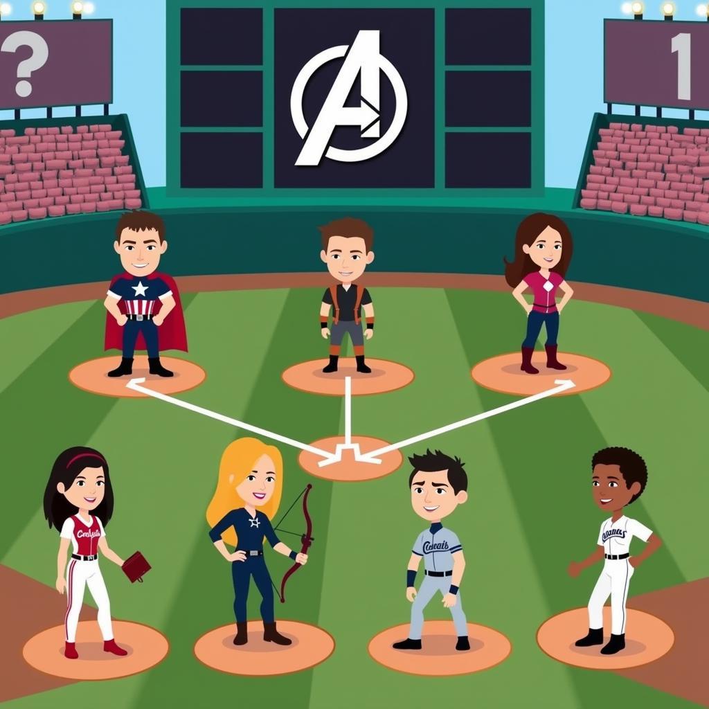 Avengers Baseball Team Lineup