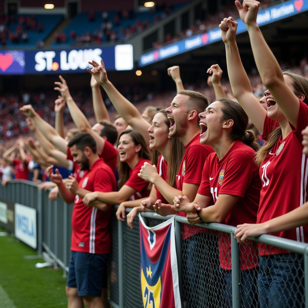 St. Louis Soccer Fans Cheering