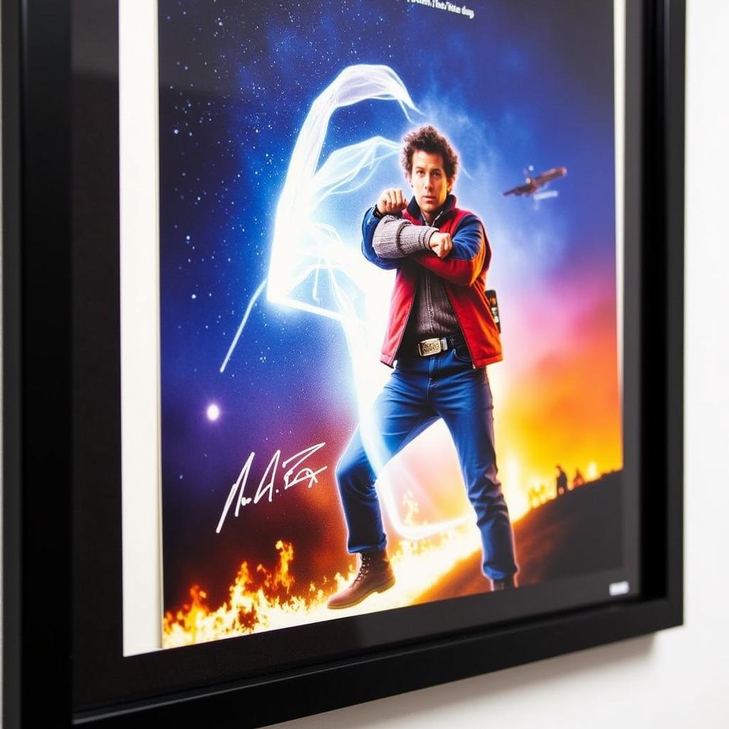 Back to the Future autographed poster signed by Michael J. Fox