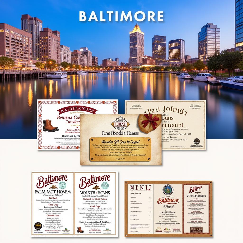 Baltimore Restaurant Gift Certificate Options