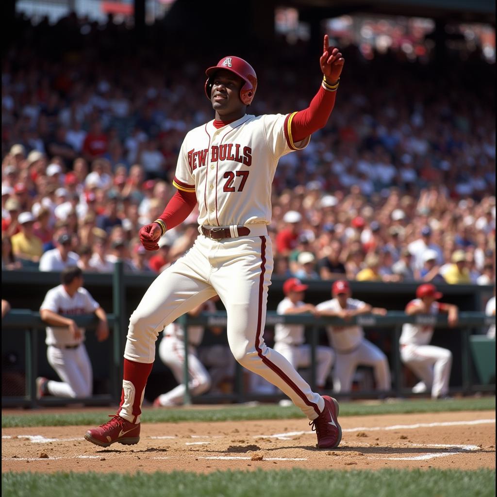 Barry Bonds Celebrating a Home Run at ASU