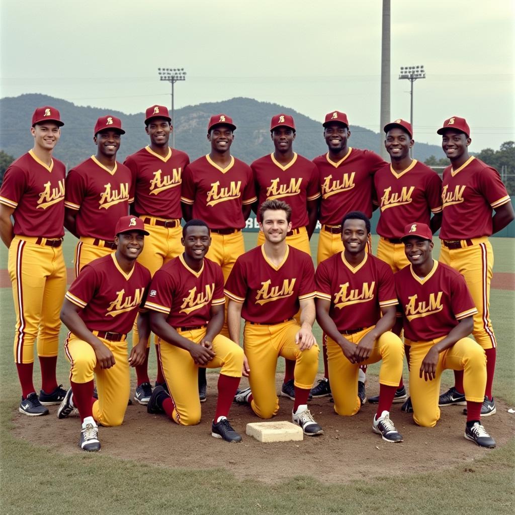 Barry Bonds with his ASU teammates