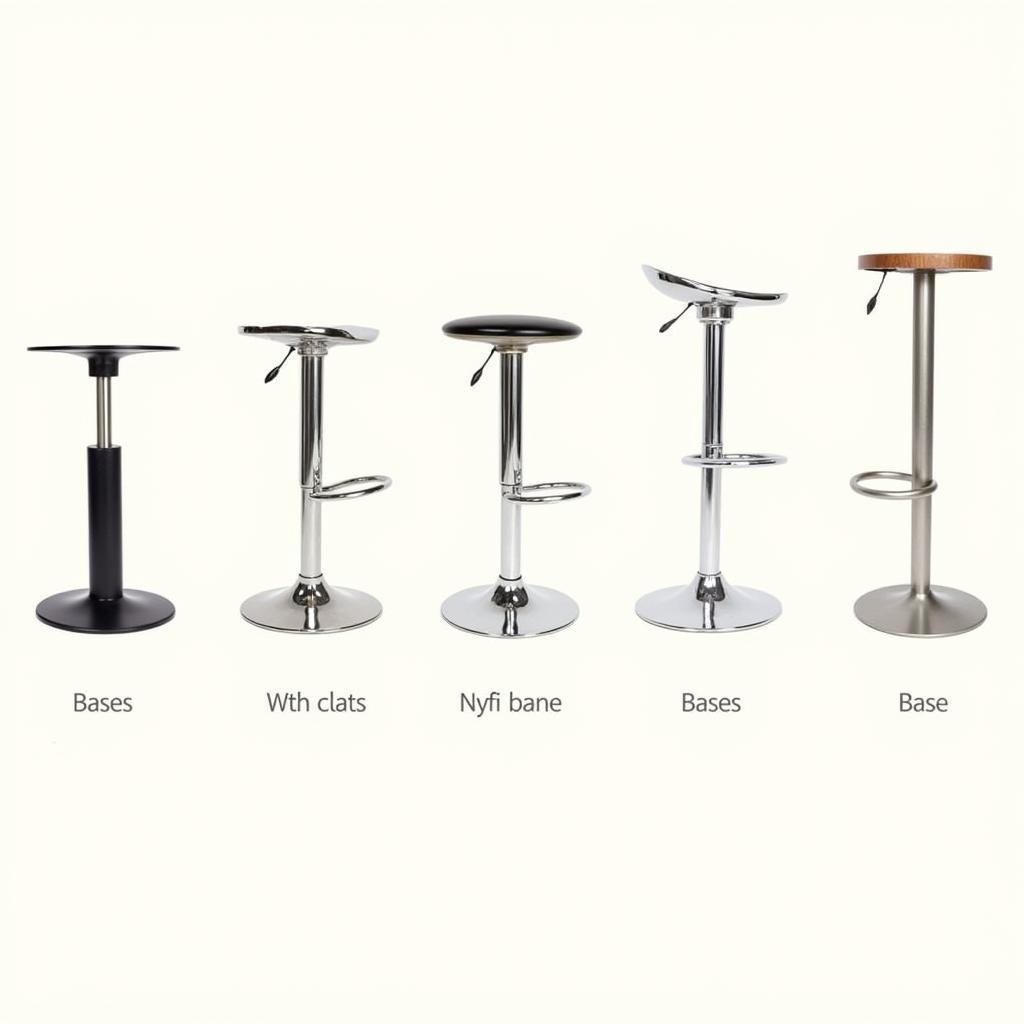 Barstool Base Types: Single, Double, T-Shaped, Cross, Round, and Sled Base