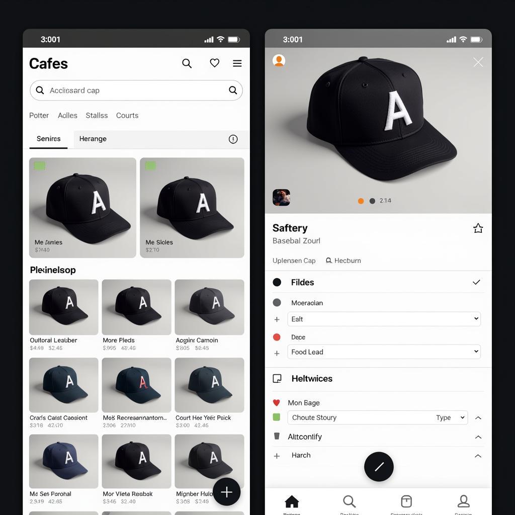 Online Stores Selling Baseball Caps with the Letter A